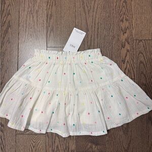 M&S white skirt with multicolor dots size 5